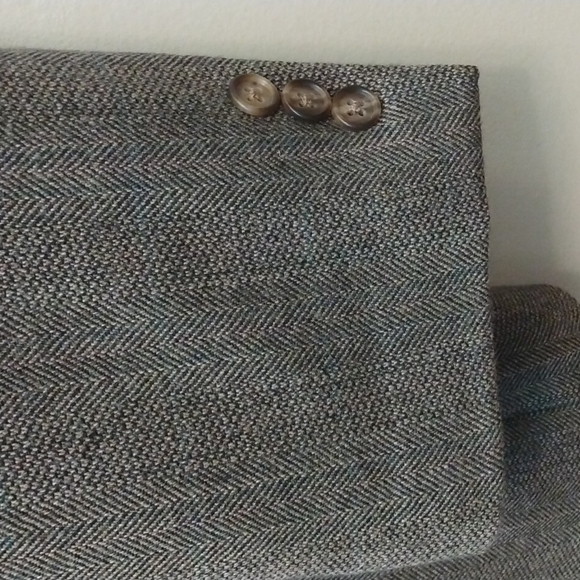 NWOT Alan Flusser Light Brown Lambswool Sport Jacket 42L - Picture 6 of 12